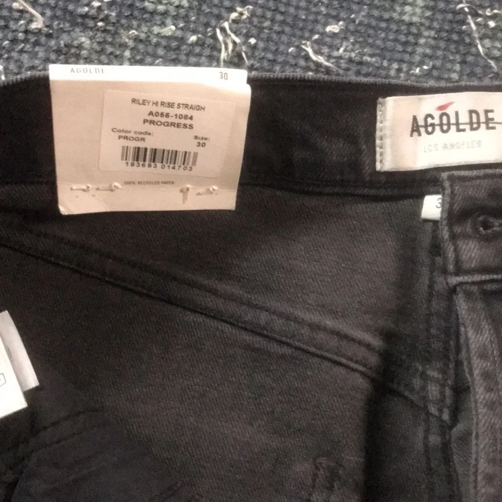 NWT AGolde Riley Hi Rise Straight Crop Progress 30